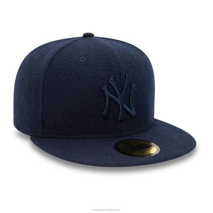 FFTN1177 New Era Boné New York Yankees Melton Navy 59 Fifty