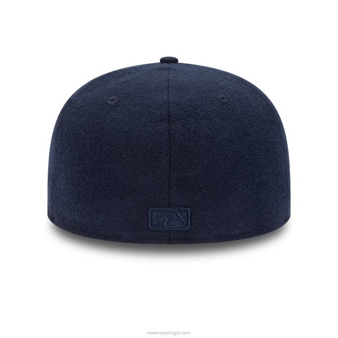 FFTN1177 New Era Boné New York Yankees Melton Navy 59 Fifty