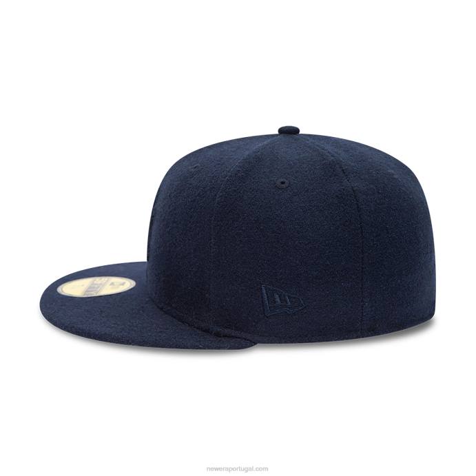 FFTN1177 New Era Boné New York Yankees Melton Navy 59 Fifty