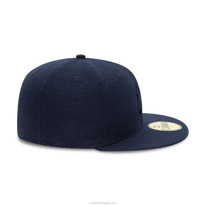 FFTN1177 New Era Boné New York Yankees Melton Navy 59 Fifty