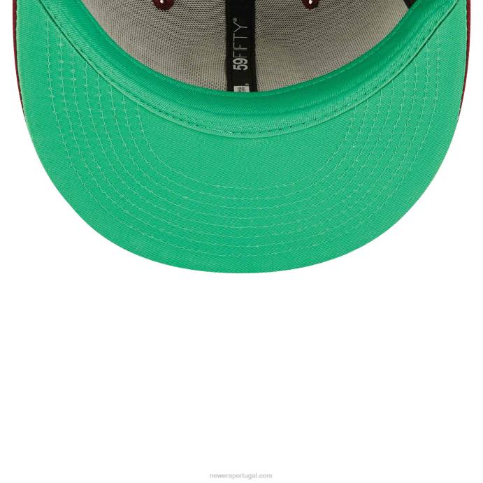 FFTN1178 New Era Boné philadelphia phillies citrus pop vermelho escuro 59fifty
