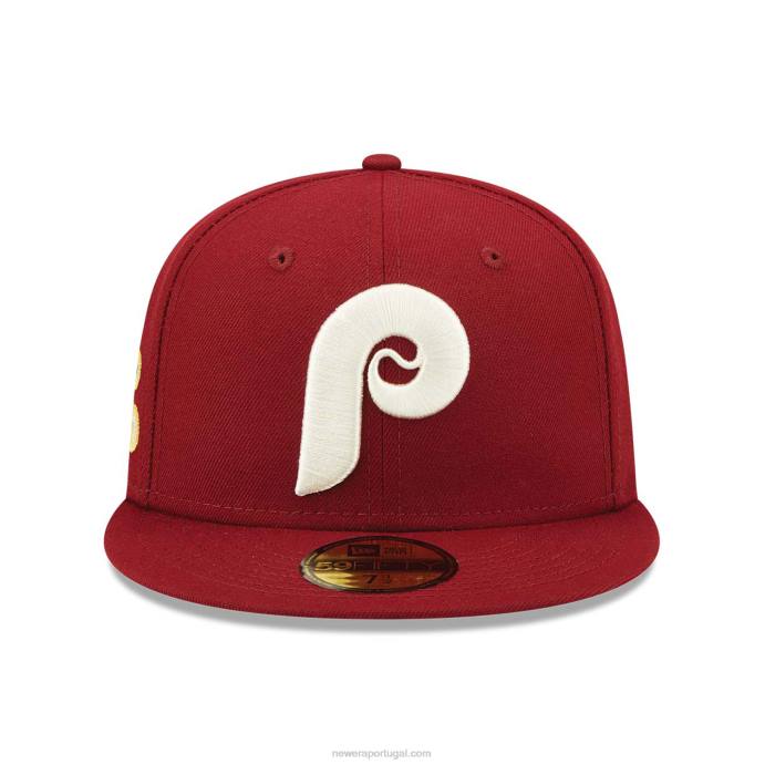 FFTN1178 New Era Boné philadelphia phillies citrus pop vermelho escuro 59fifty