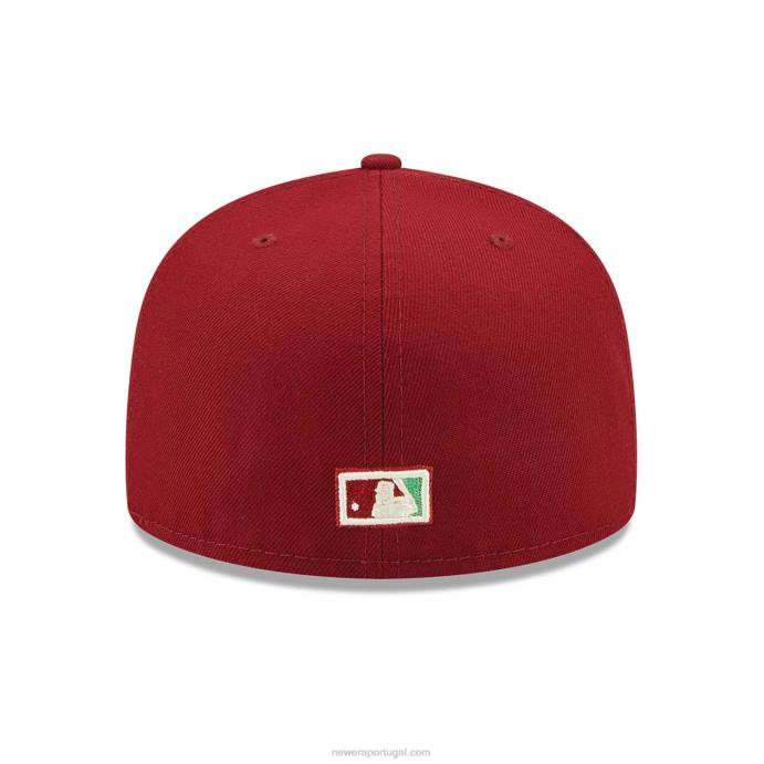 FFTN1178 New Era Boné philadelphia phillies citrus pop vermelho escuro 59fifty