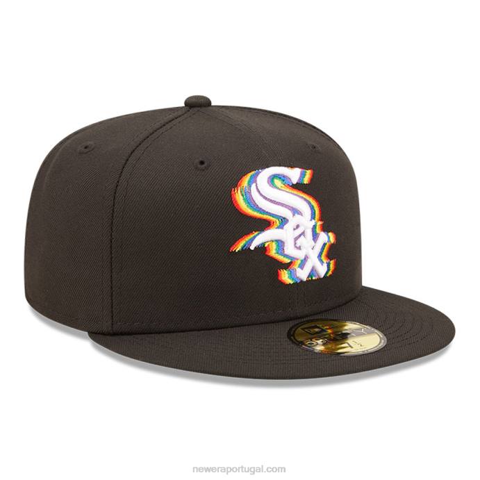 FFTN117 New Era boné chicago white sox mlb prismatic black 59fifty