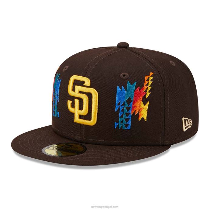 FFTN1181 New Era Boné San Diego Padres Southwestern Brown 59Fifty