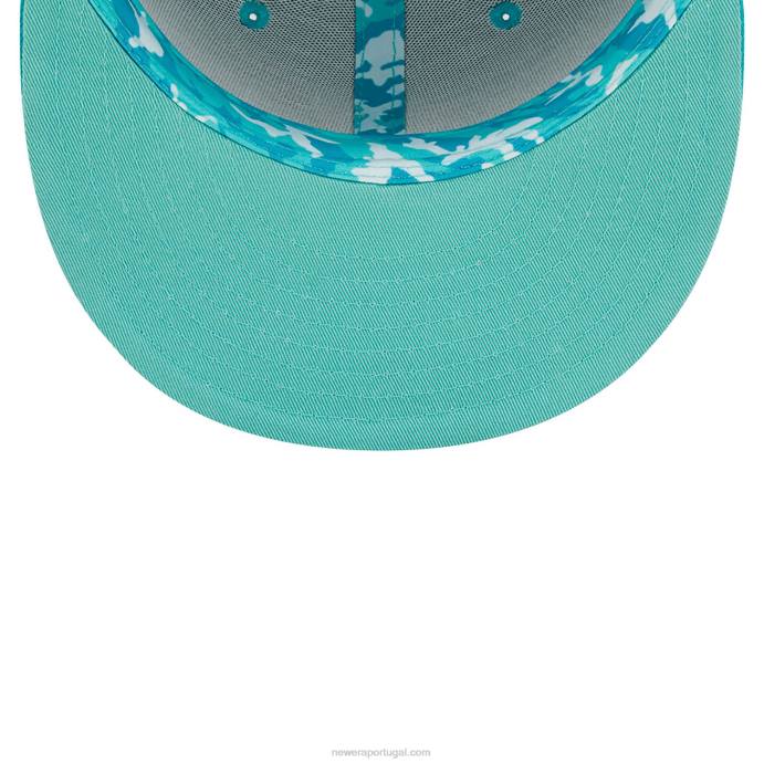 FFTN1182 New Era Boné miami marlins monocamo turquesa 59fifty