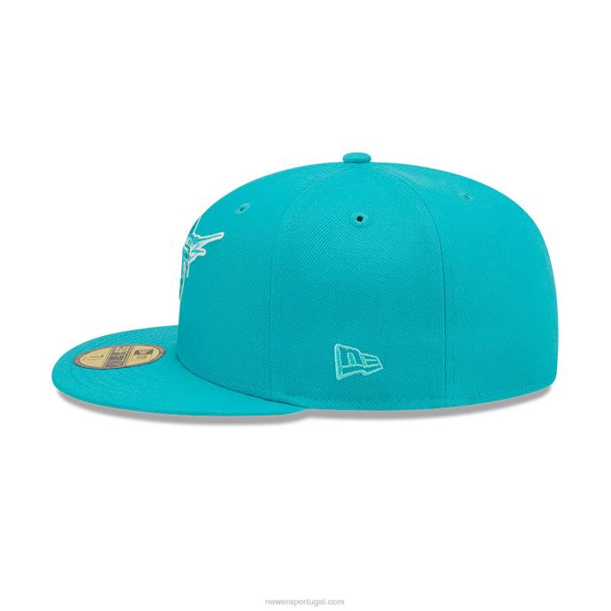 FFTN1182 New Era Boné miami marlins monocamo turquesa 59fifty