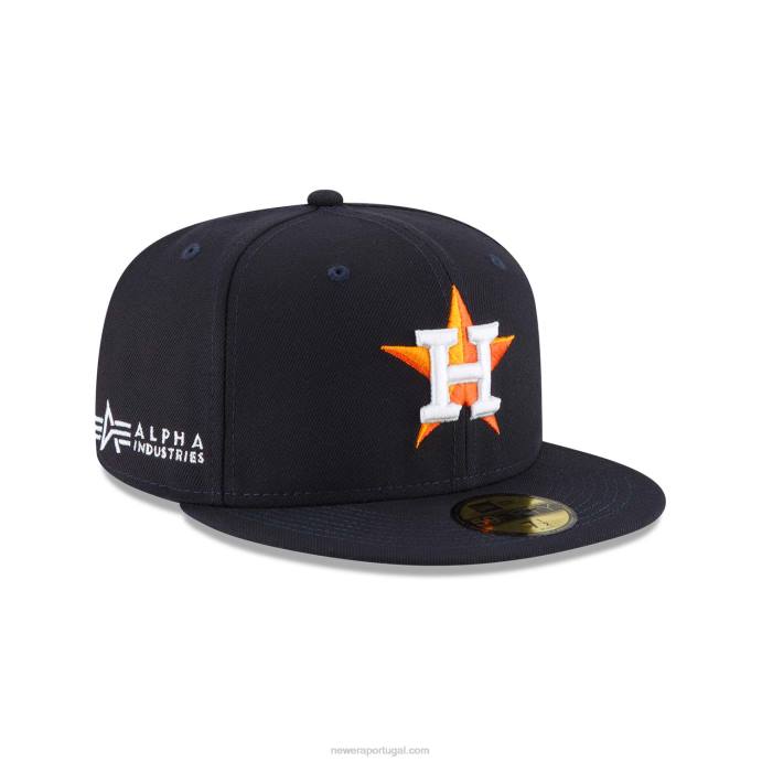 FFTN1183 New Era Boné Alpha Industries Houston Astros Navy 59 Fifty