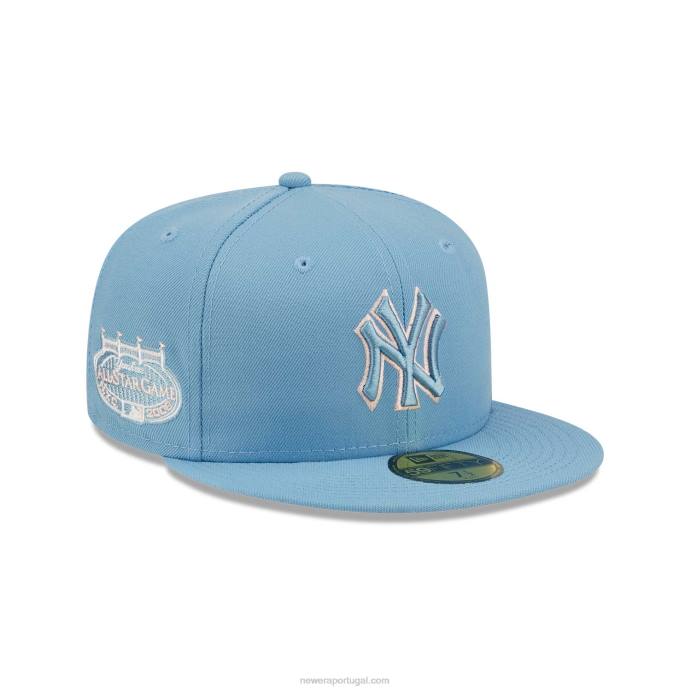 FFTN1186 New Era boné New York Yankees azul pastel 59fifty