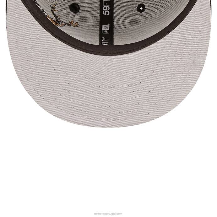 FFTN1187 New Era boné ajustado preto 59fifty do pittsburgh pirates state park