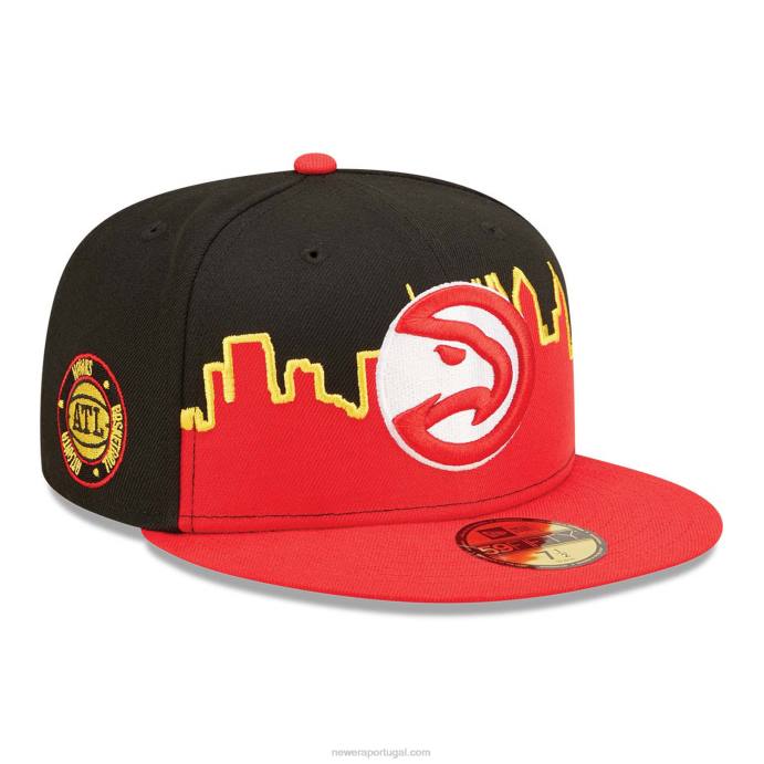 FFTN1189 New Era Boné atlanta hawks nba tip off 2022 preto 59fifty