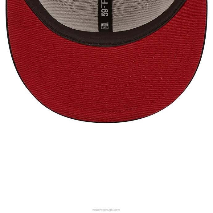 FFTN1190 New Era Boné ajustado branco 59fifty branco clássico do Atlanta Braves Fall