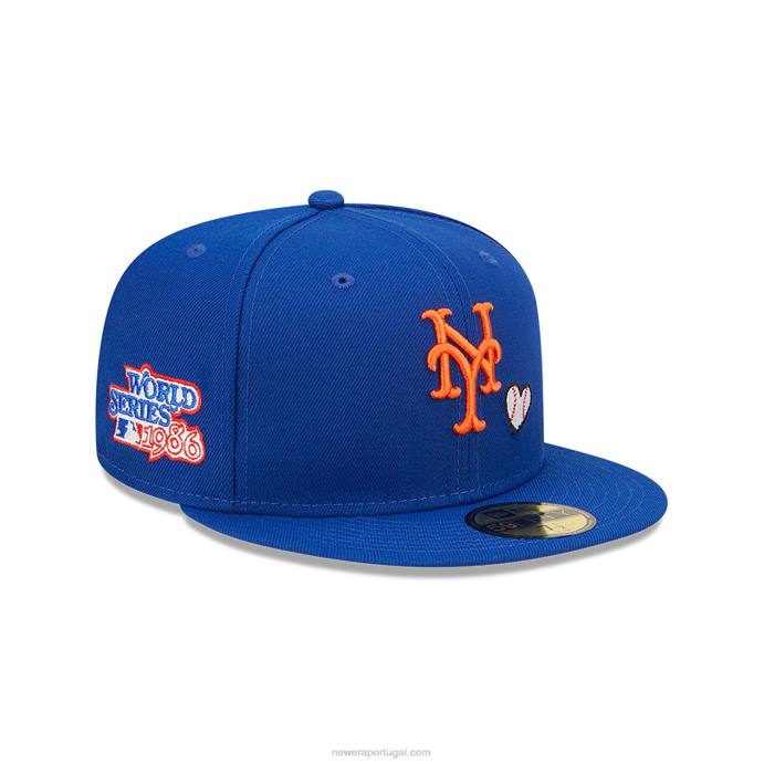 FFTN1191 New Era new york mets mlb team blue boné 59fifty ajustado