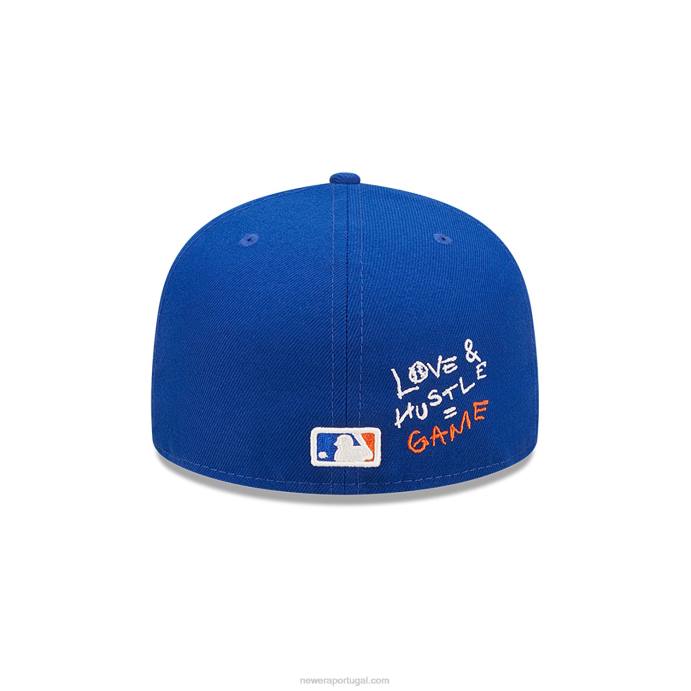 FFTN1191 New Era new york mets mlb team blue boné 59fifty ajustado