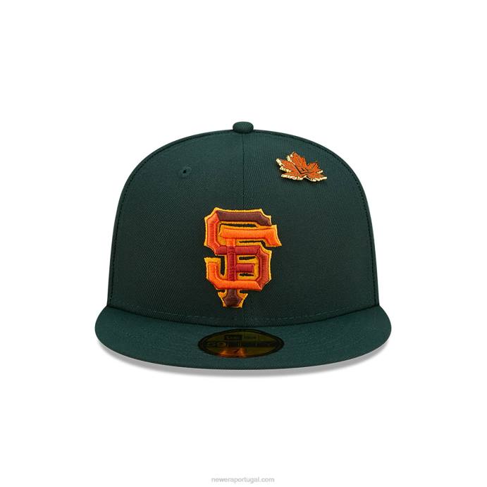 FFTN1192 New Era San Francisco Giants frondoso boné verde escuro 59fifty