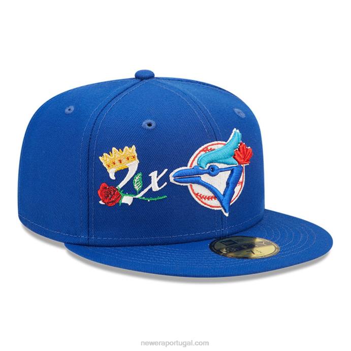 FFTN1194 New Era boné toronto blue jays mlb crown champs azul 59fifty