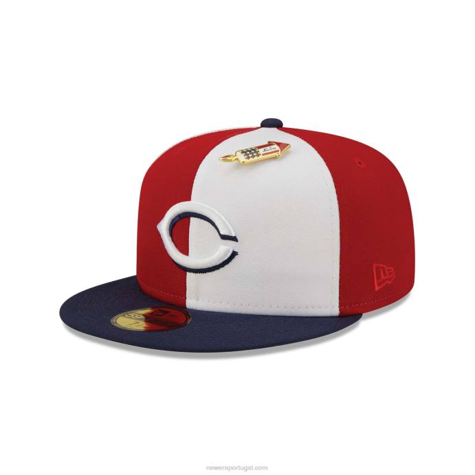 FFTN1197 New Era boné cicinnati reds pinwheel americana red 59fifty