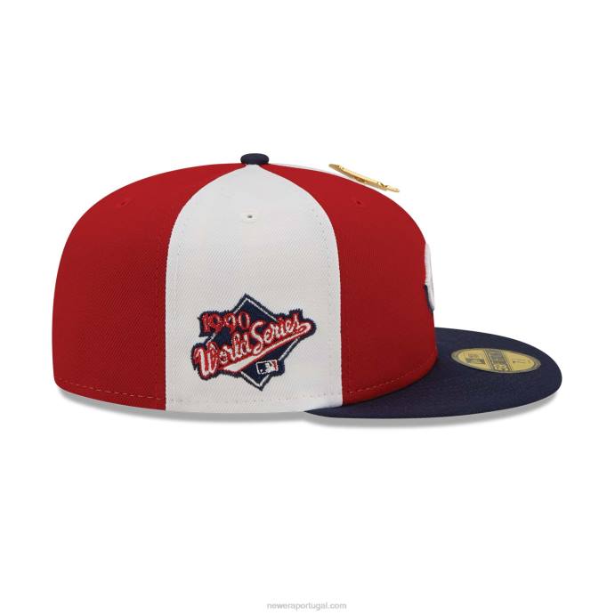 FFTN1197 New Era boné cicinnati reds pinwheel americana red 59fifty