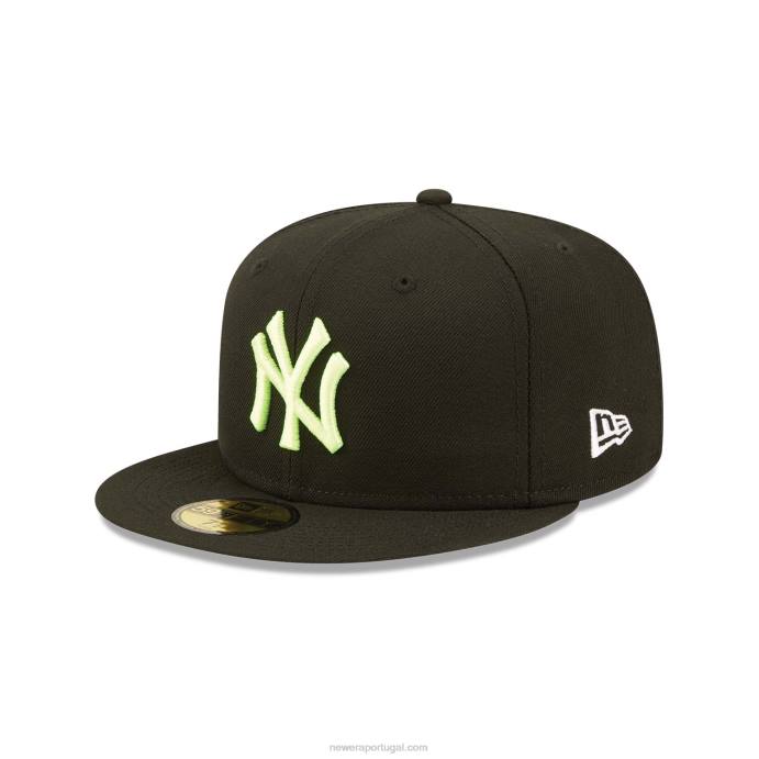 FFTN1199 New Era Boné New York Yankees Summer Pop Preto 59Fifty