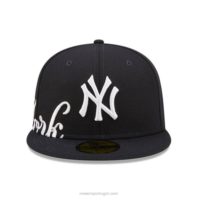FFTN119 New Era Boné New York Yankees MLB Side Split Navy 59 Fifty