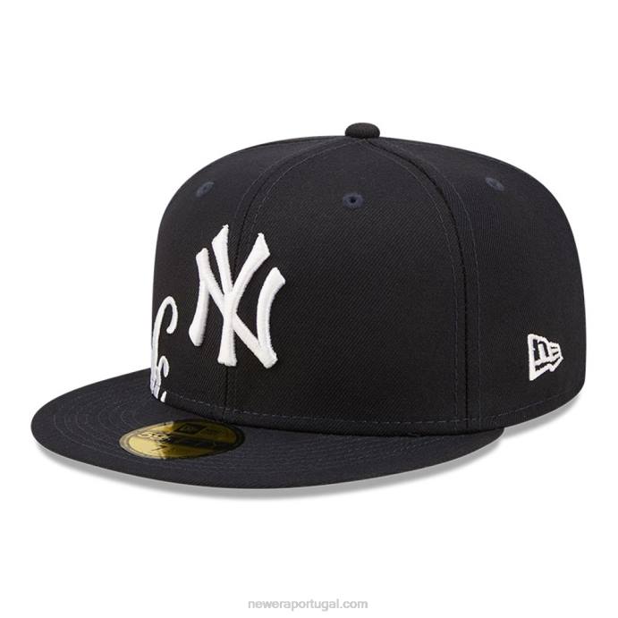FFTN119 New Era Boné New York Yankees MLB Side Split Navy 59 Fifty