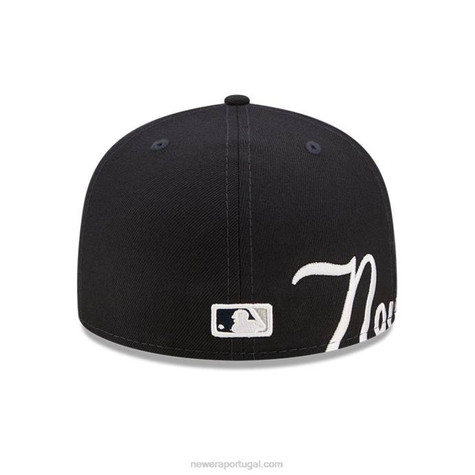 FFTN119 New Era Boné New York Yankees MLB Side Split Navy 59 Fifty