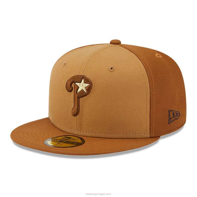 FFTN11 New Era Boné philadelphia phillies marrom tritone 59fifty