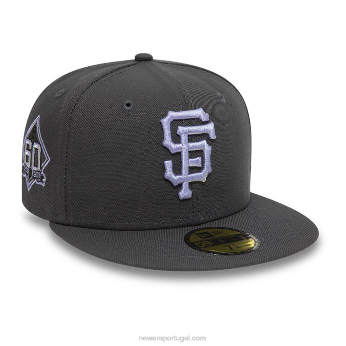 FFTN1201 New Era Boné San Francisco Giants Cinza Escuro 59 Fifty