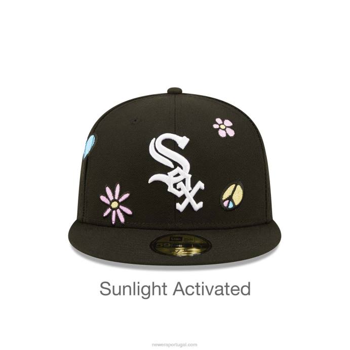 FFTN1204 New Era chicago white sox mlb sun pop black 59fifty cap