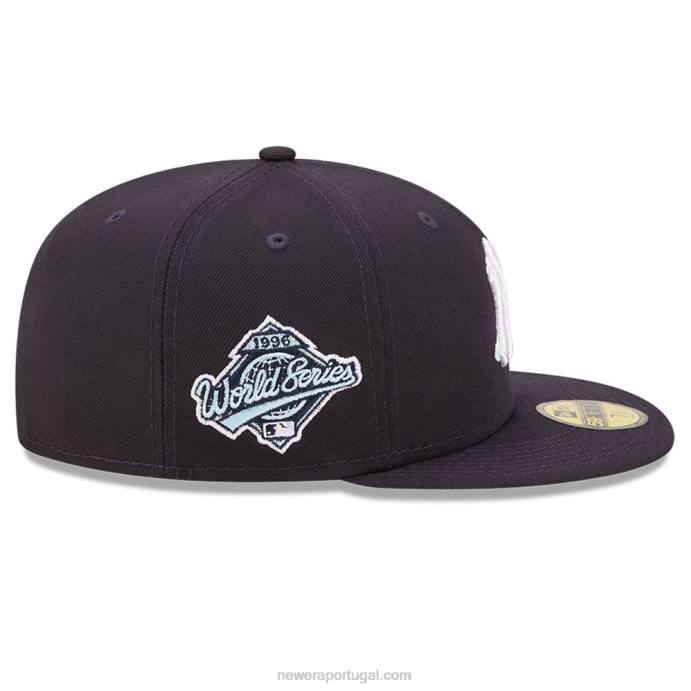FFTN1205 New Era Boné New York Yankees Comic Cloud Navy 59Fifty