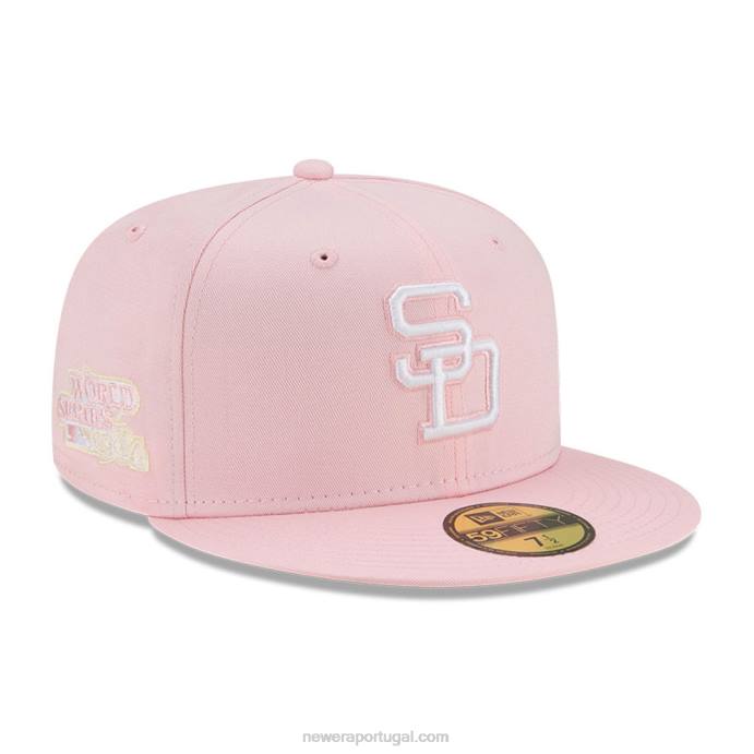 FFTN1206 New Era san diego padres rosa pastel 59fifty boné justo