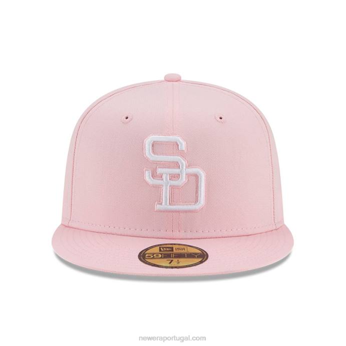 FFTN1206 New Era san diego padres rosa pastel 59fifty boné justo