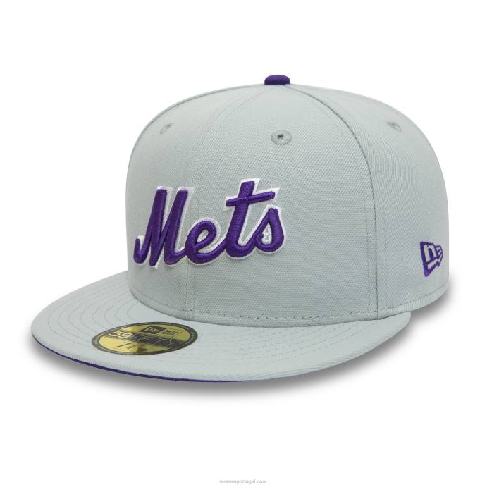 FFTN1214 New Era new york mets 1986 world series boné cinza neve 59fifty