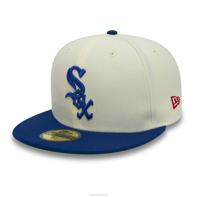 FFTN1215 New Era Boné chicago white sox 2005 world series chrome white 59fifty