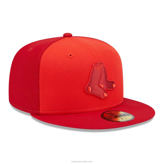 FFTN1216 New Era boton red sox tritone team red 59fifty boné ajustado