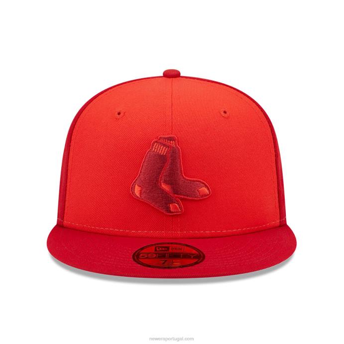 FFTN1216 New Era boton red sox tritone team red 59fifty boné ajustado