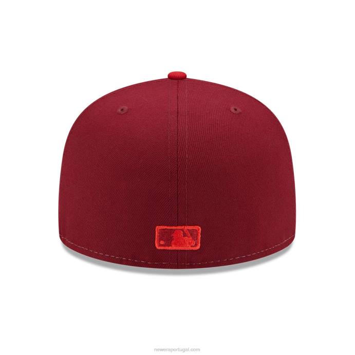 FFTN1216 New Era boton red sox tritone team red 59fifty boné ajustado