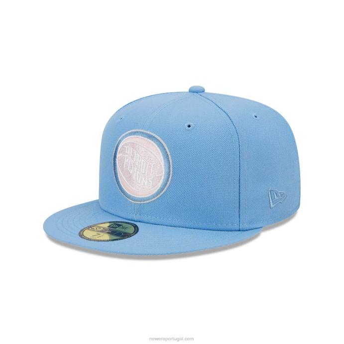 FFTN1219 New Era detroitpistons azul claro fantasia 59fifty boné ajustado