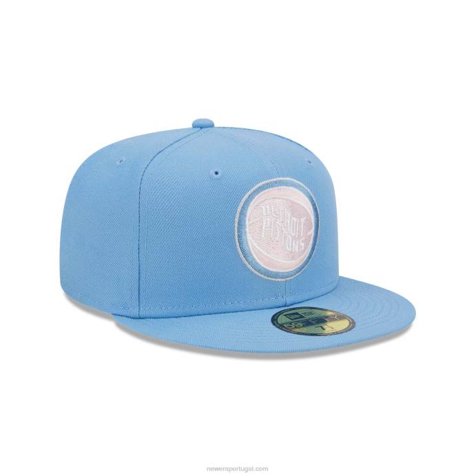 FFTN1219 New Era detroitpistons azul claro fantasia 59fifty boné ajustado
