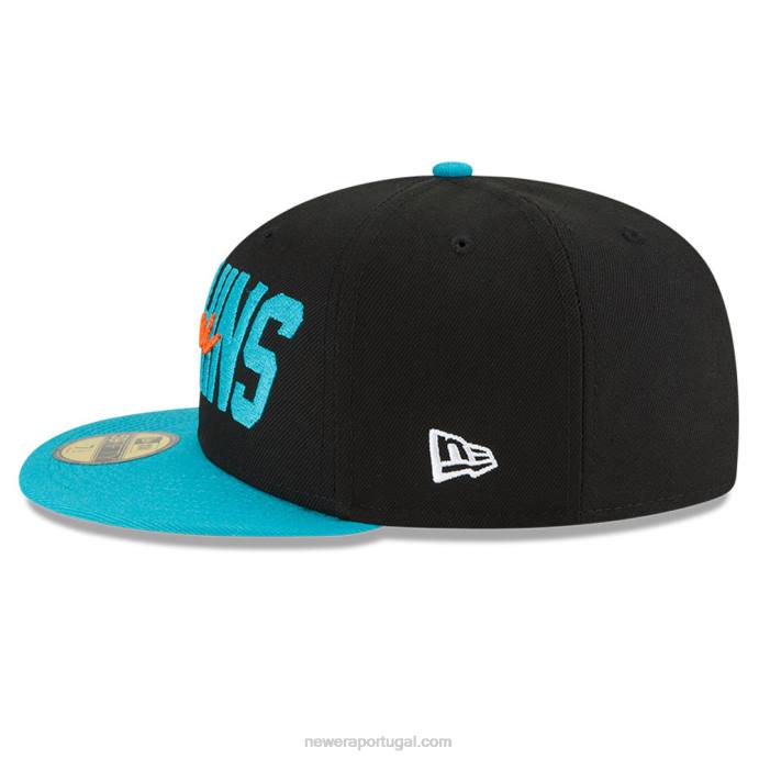 FFTN121 New Era Boné miami dolphins nfl draft preto 59fifty
