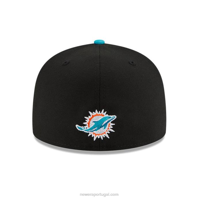 FFTN121 New Era Boné miami dolphins nfl draft preto 59fifty