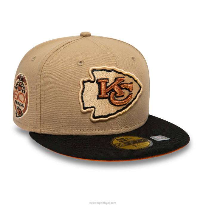 FFTN1220 New Era Boné kansas city chiefs team spotlight marrom 59fifty