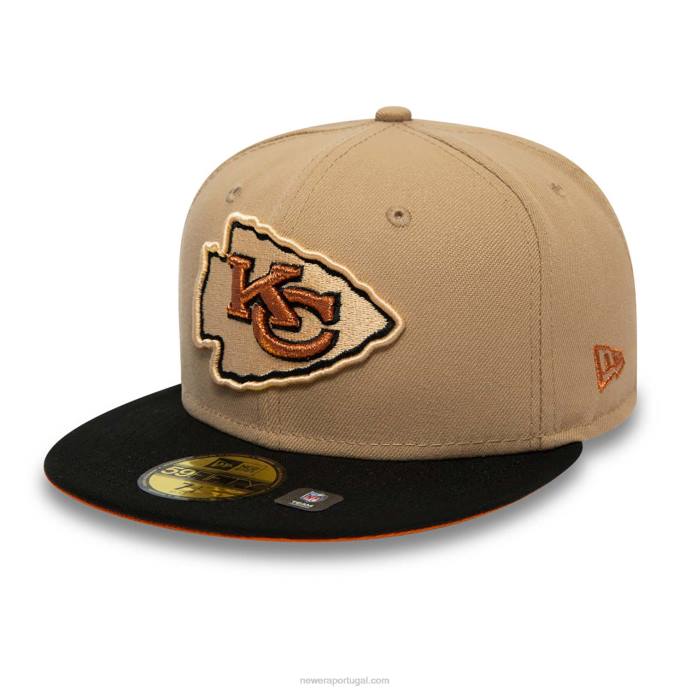 FFTN1220 New Era Boné kansas city chiefs team spotlight marrom 59fifty
