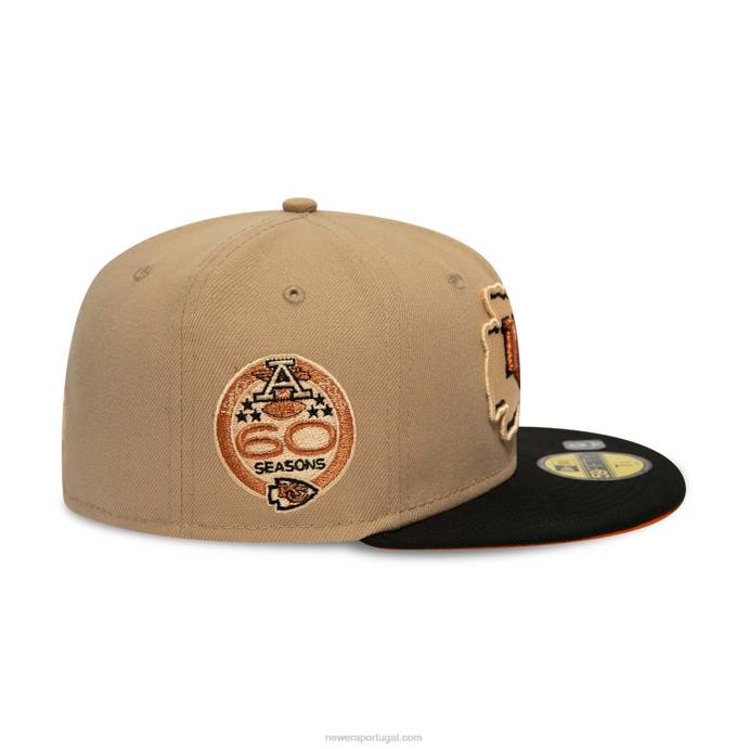 FFTN1220 New Era Boné kansas city chiefs team spotlight marrom 59fifty