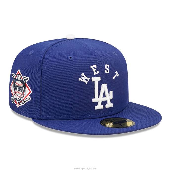 FFTN1223 New Era la dodgers team league blue 59fifty boné ajustado