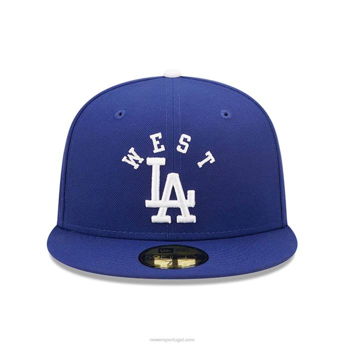 FFTN1223 New Era la dodgers team league blue 59fifty boné ajustado