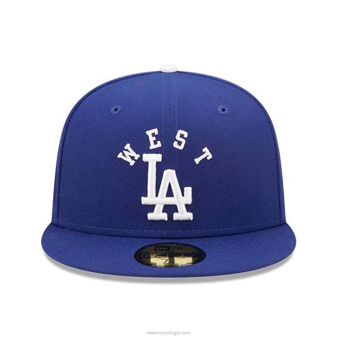 FFTN1223 New Era la dodgers team league blue 59fifty boné ajustado