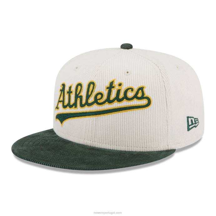 FFTN1225 New Era Boné Oakland Athletics Vintage Cordão Branco 59Fifty