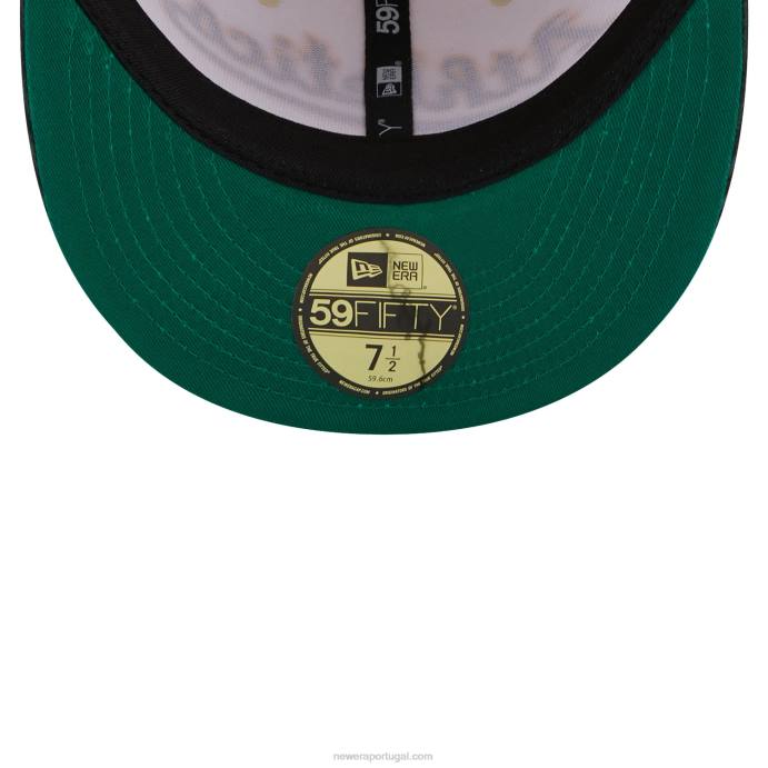 FFTN1225 New Era Boné Oakland Athletics Vintage Cordão Branco 59Fifty