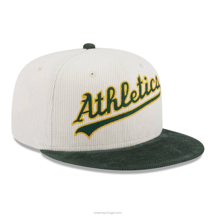FFTN1225 New Era Boné Oakland Athletics Vintage Cordão Branco 59Fifty